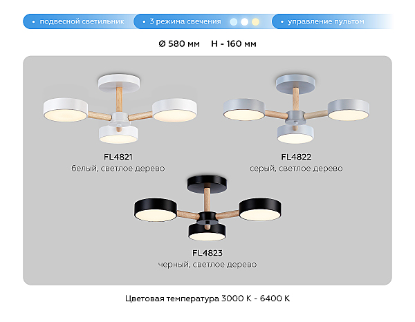 Потолочная люстра Ambrella LineTech FL4822