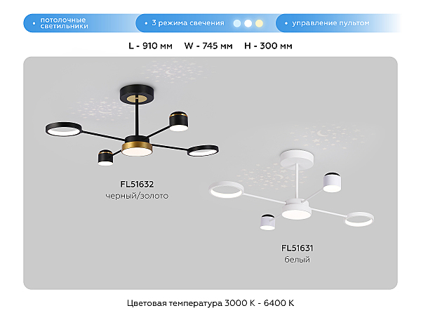 Потолочная люстра Ambrella LineTech FL51631