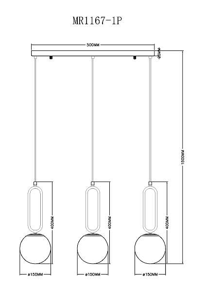 Светильник подвесной MyFar Pierre MR1167-1P