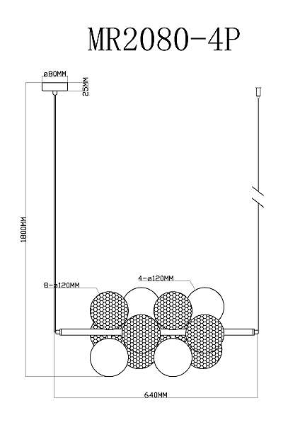 Светильник подвесной MyFar Michelle MR2080-4P