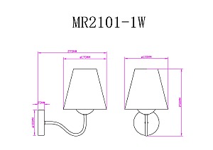 Настенное бра MyFar Charlotte MR2101-1W