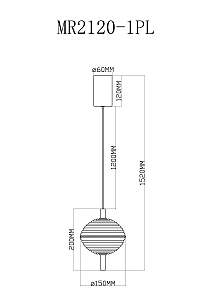 Светильник подвесной MyFar Claire MR2120-1PL
