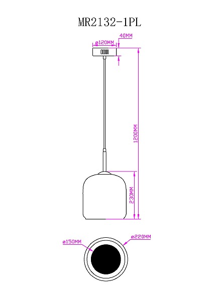 Светильник подвесной MyFar Charlie MR2132-1PL