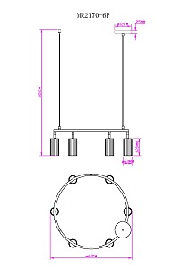 Подвесная люстра MyFar Alex MR2170-6P