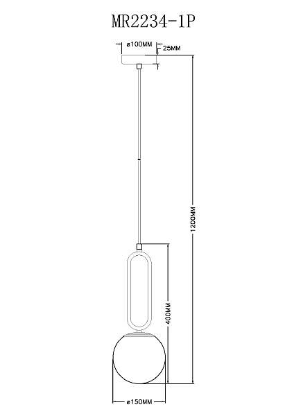 Светильник подвесной MyFar Pierre MR2234-1P