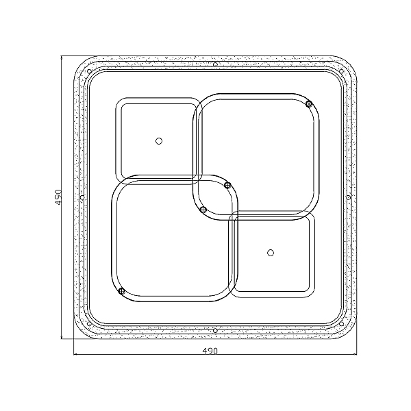 Потолочная люстра Escada Module 10235/4LED SQUARE