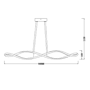 Подвесная люстра Escada Knot 10236/1LED Gold