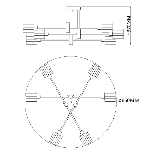 Потолочная люстра Escada Reflex 1140/6P