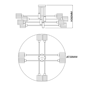 Потолочная люстра Escada Reflex 1140/8P