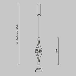 Светильник подвесной Maytoni Loop MOD290PL-L14BS3K