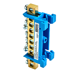 Шина N на изоляторе 6*9 тип стойка на DIN-рейку 10 выводов Stekker LD556-69-10 49559