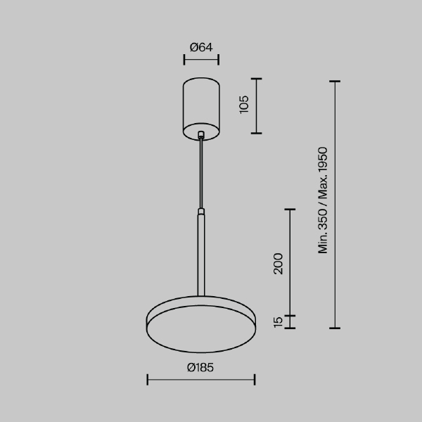 Светильник подвесной Maytoni Plato P076PL-L12W3K-W