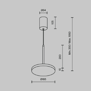 Светильник подвесной Maytoni Plato P076PL-L12W3K-W