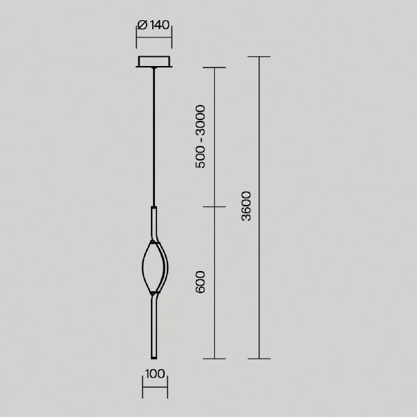 Светильник подвесной Maytoni Foresight MOD347PL-L8BS3K