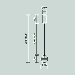 Светильник подвесной Maytoni Area MOD295PL-L20BS3K