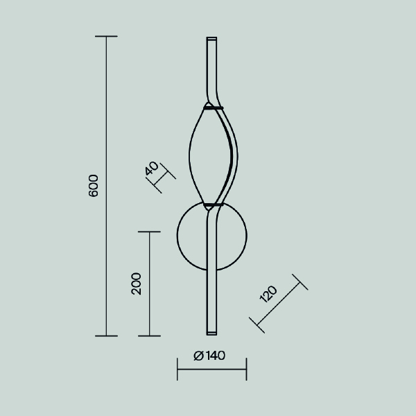 Настенное бра Maytoni Foresight MOD347WL-L8BS3K