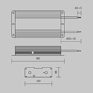 Блок питания Maytoni Power Supply Magnetic PSL008-480W-48V-IP67