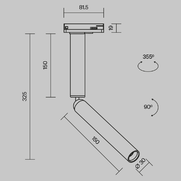 Трековый светильник Maytoni Focus T TR142-1-6W3K-BS