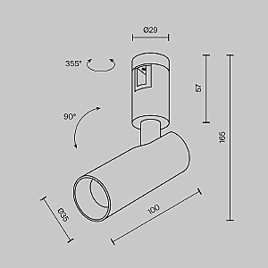 Трековый светильник Maytoni Focus Led TR144-1-5W3K-W-BS