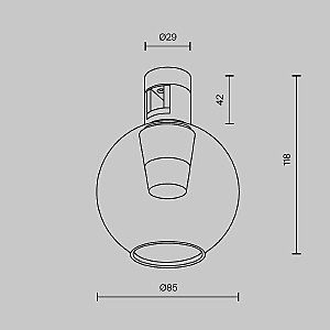 Трековый светильник Maytoni Bubble TR148-1-3W3K-BS