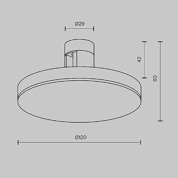 Трековый светильник Maytoni Plato TR152-1-7W3K-B