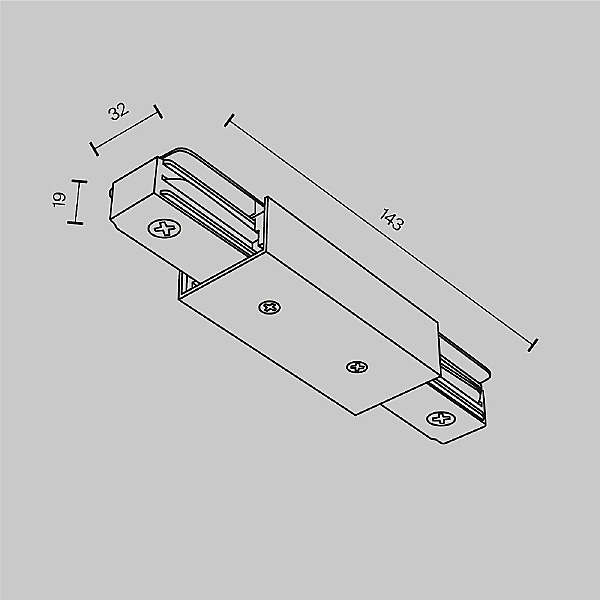 Коннектор для шинопровода Maytoni Accessories for tracks Unity TRA001CB-11B