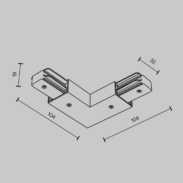 Коннектор для шинопровода Maytoni Accessories for tracks Unity TRA001CLB-11B