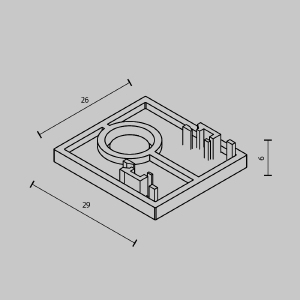 Заглушки для накладного низкопрофильного шинопровода Exility 2шт Maytoni Accessories for tracks Exility TRAM034EC-41B