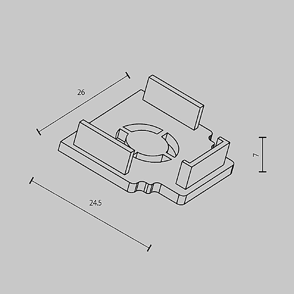 Заглушки для встраиваемого низкопрофильного шинопровода Exility 2шт Maytoni Accessories for tracks Exility TRAM034EC-42B