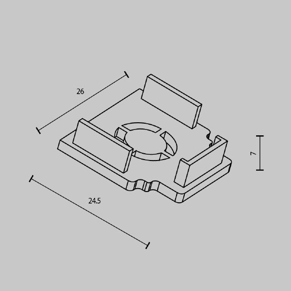 Заглушки для встраиваемого низкопрофильного шинопровода Exility 2шт Maytoni Accessories for tracks Exility TRAM034EC-42B