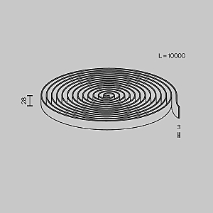 Токопроводящая текстильная лента Maytoni Conductive textile tape Parity TRX130-1.10LG