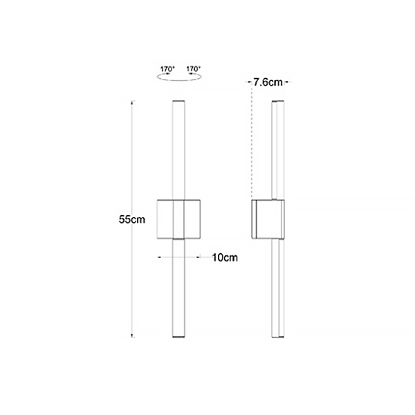 Уличный настенный светильник Arte Lamp Calamaro A5191AL-2BK