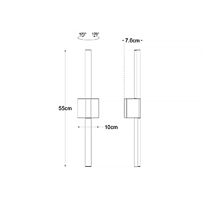 Уличный настенный светильник Arte Lamp Calamaro A5191AL-2BK