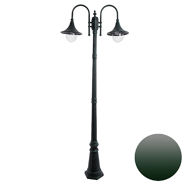 Столб фонарный уличный Arte Lamp Malaga A1086PA-2BGB