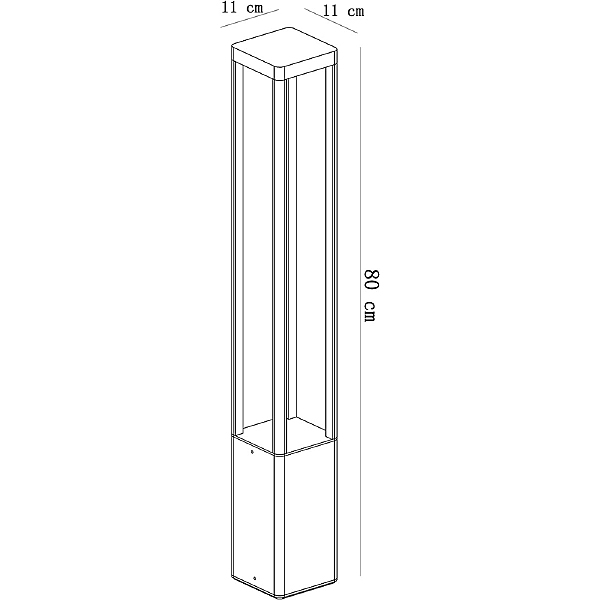 Уличный наземный светильник Arte Lamp Pherkad A2728PA-1BK