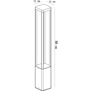 Уличный наземный светильник Arte Lamp Pherkad A2728PA-1BK