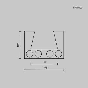 Шинопровод 10м Maytoni Busbar trunkings Elasity TRX160-1110B