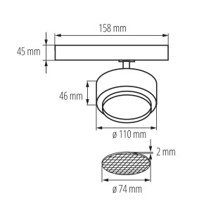 Трековый светильник Kanlux Btl 35655