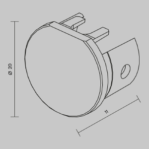 Заглушка для подвесного круглого шинопровода 2шт. Maytoni Accessories for tracks Levity TRA184EC-R-11B