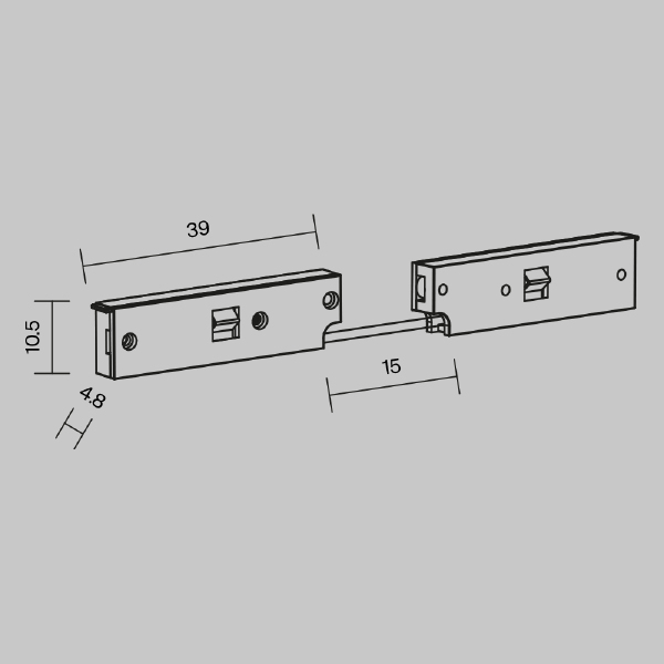 Коннектор питания угловой 3см Maytoni Accessories for tracks Levity TRA184CPC-1B-3