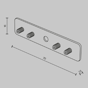 Коннектор прямой для круглого шинопровода Maytoni Accessories for tracks Basity TRA172C-R-11B