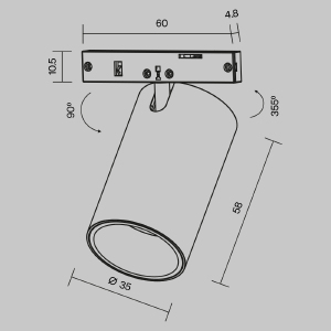 Трековый светильник Maytoni Focus Led TR187-1-5W3K-M-B