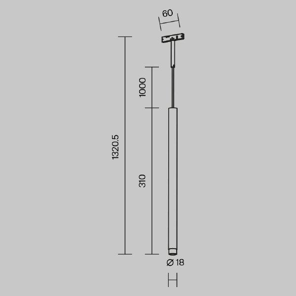 Трековый светильник Maytoni Skim TR191-1-3W2.7K-M-B