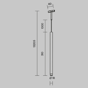 Трековый светильник Maytoni Skim TR191-1-3W2.7K-M-B