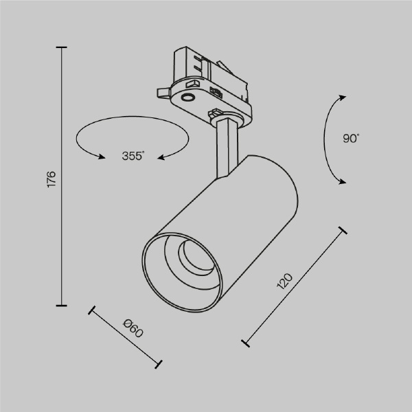 Трековый светильник Maytoni Focus Led TR197-3-12WCCT-M-W