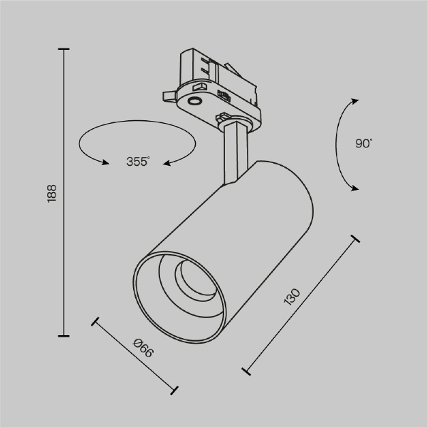 Трековый светильник Maytoni Focus Led TR197-3-20WCCT-M-W