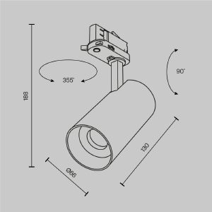 Трековый светильник Maytoni Focus Led TR197-3-20WCCT-M-W