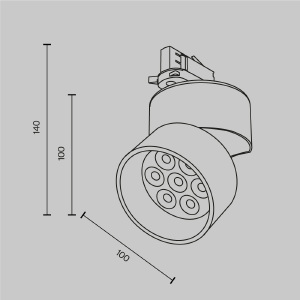 Трековый светильник Maytoni Alfa TR199-3-15W2.7K-M-B