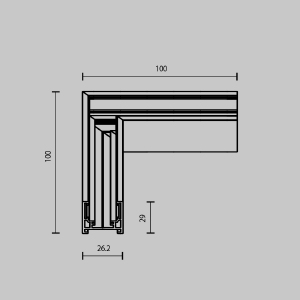 Коннектор угловой накладной низкопрофильный Maytoni Accessories for tracks Exility TRAM034CL-41B