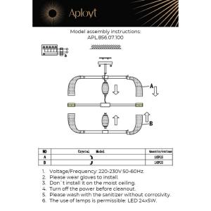 Потолочная люстра Aployt Solandzh APL.856.07.100